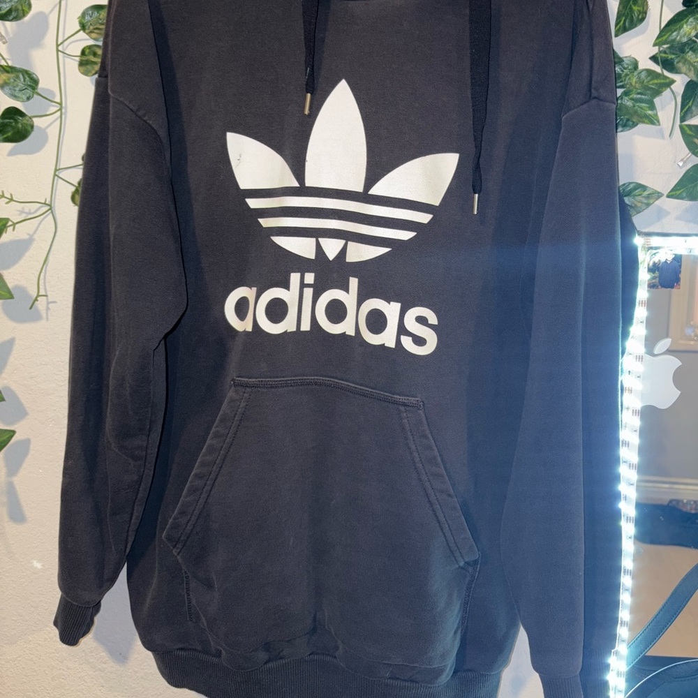 Adidas faded black hoodie